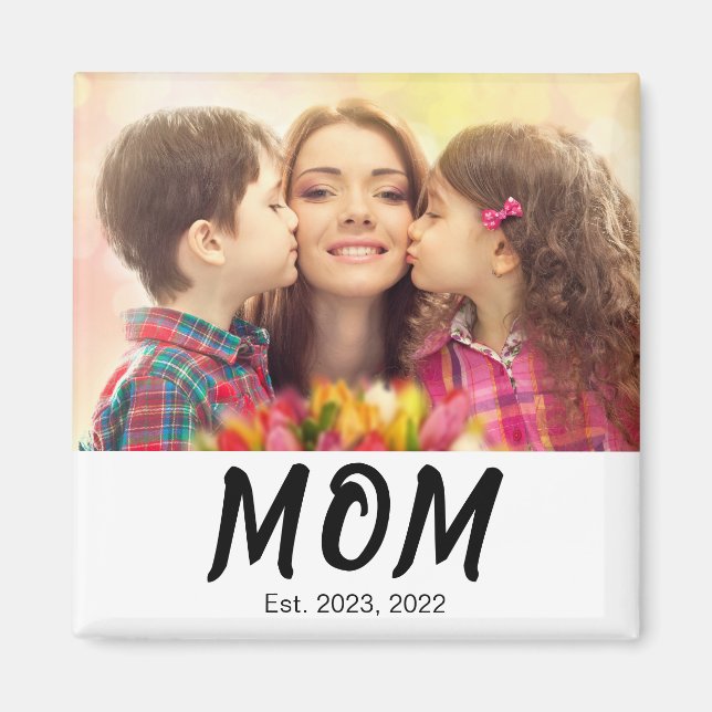 Íman Presente de Foto Estabelecida pela Mamãe (Frente)