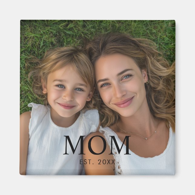 Íman Presente de Foto Estabelecida pela Mamãe (Frente)