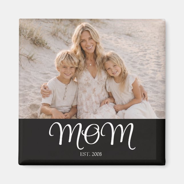 Íman Presente de Foto Estabelecida pela Mamãe (Frente)