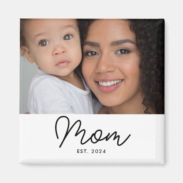 Íman Presente de Foto Estabelecida pela Mamãe (Frente)