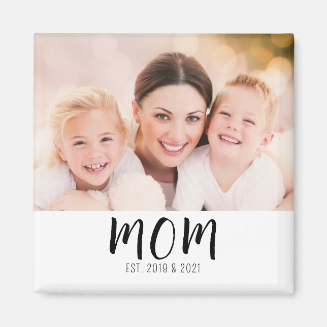 Íman Presente de Foto Estabelecida pela Mamãe (Frente)