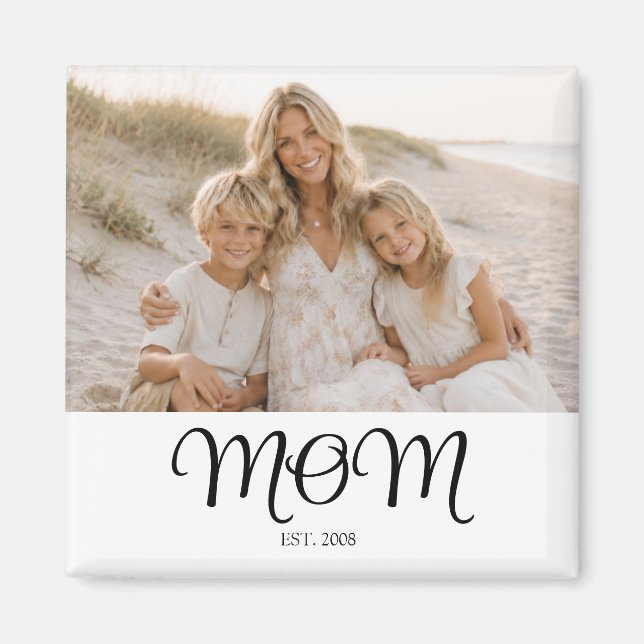 Íman Presente de Foto Estabelecida pela Mamãe (Frente)