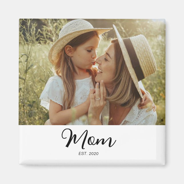 Íman Presente de Foto Estabelecida pela Mamãe (Frente)