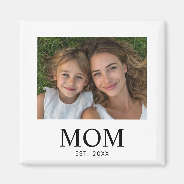 Íman Presente de Foto Estabelecida pela Mamãe (Frente)