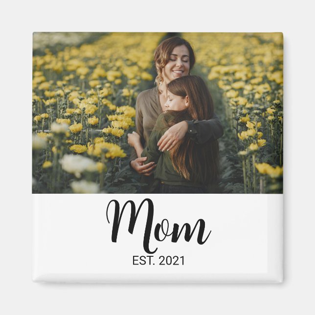 Íman Presente de Foto Estabelecida pela Mamãe (Frente)