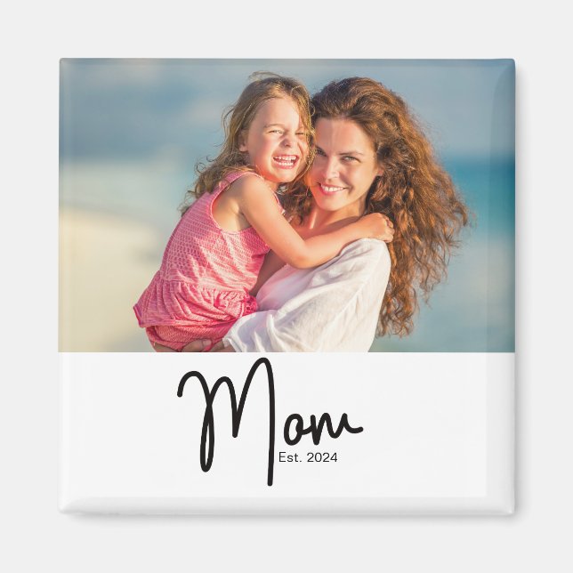 Íman Presente de Foto Estabelecida pela Mamãe (Frente)