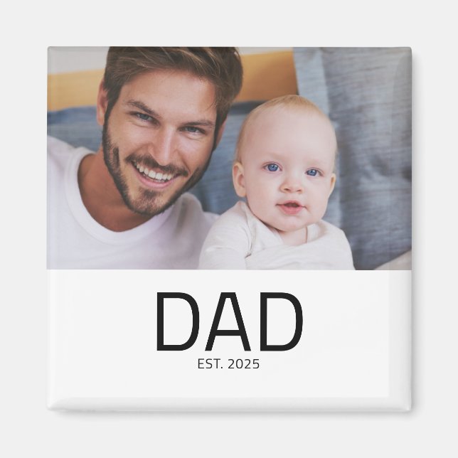 Íman Presente de Foto Estabelecida pelo Papai (Frente)