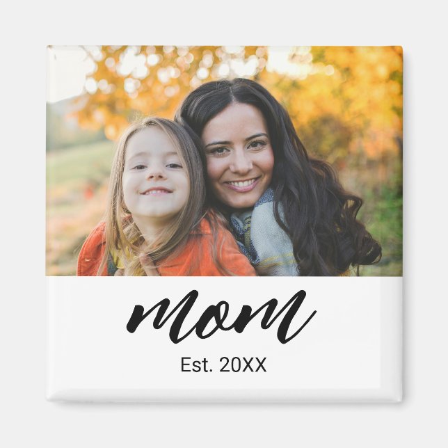 Íman Presente de Foto Estabelecido pela Mamãe (Frente)