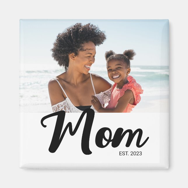Íman Presente de Foto Estabelecido pela Mamãe (Frente)