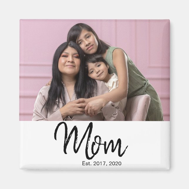 Íman Presente de Foto Estabelecido pela Mamãe (Frente)