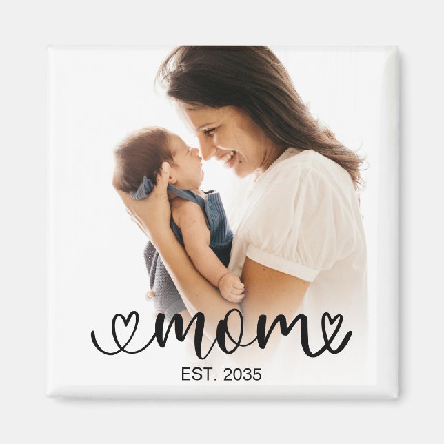 Íman Presente de Foto Estabelecido pela Mamãe (Frente)