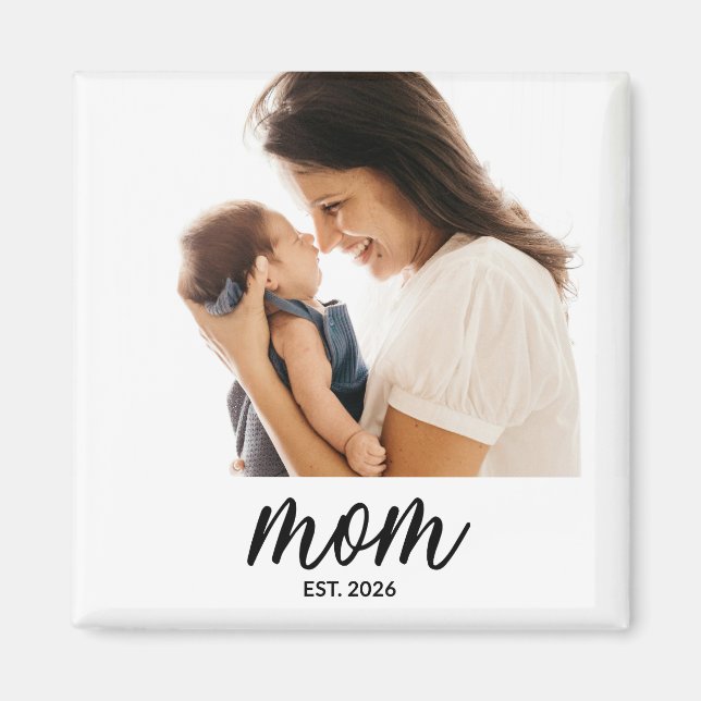 Íman Presente de Foto Estabelecido pela Mamãe (Frente)