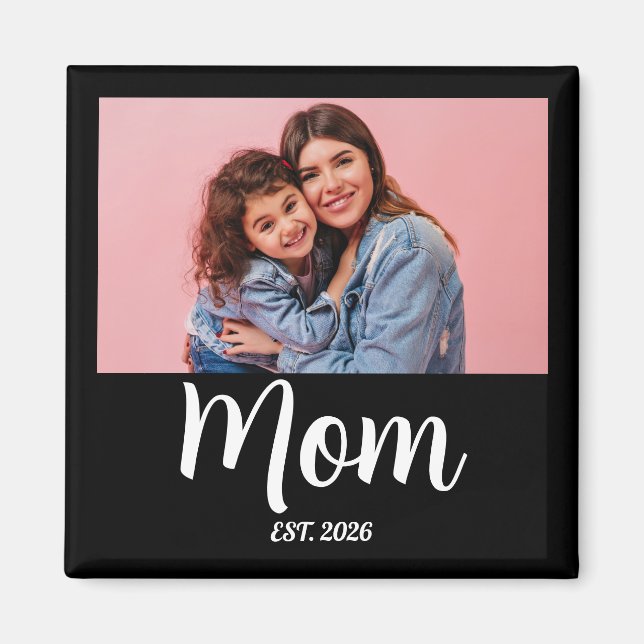 Íman Presente de Foto Estabelecido pela Mamãe (Frente)