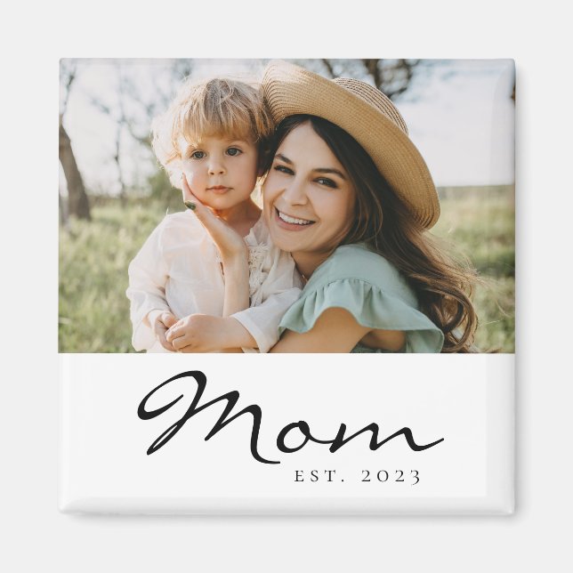 Íman Presente de Foto Estabelecido pela Mamãe (Frente)