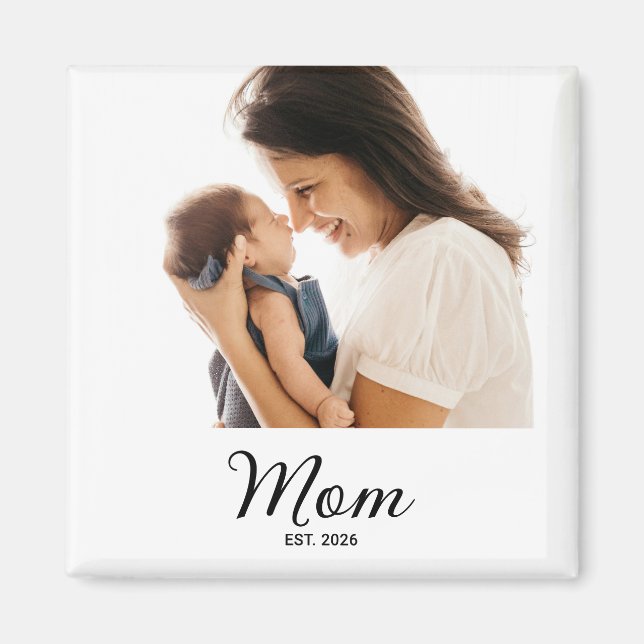 Íman Presente de Foto Estabelecido pela Mamãe (Frente)