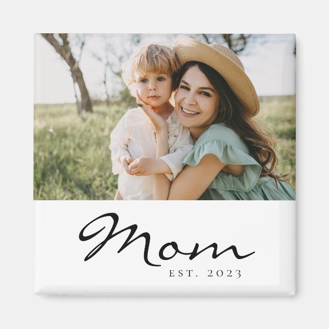 Íman Presente de Foto Estabelecido pela Mamãe (Frente)