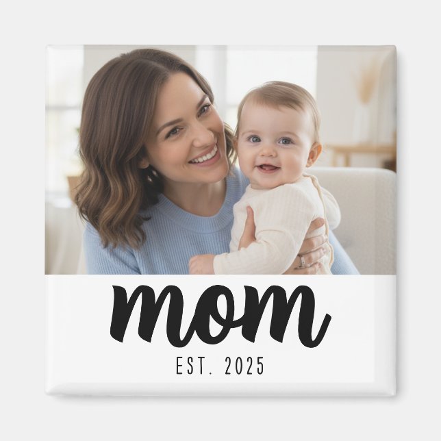 Íman Presente de Foto Estabelecido pela Mamãe (Frente)
