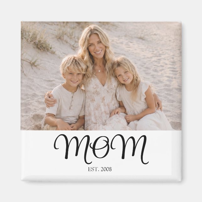 Íman Presente de Foto Estabelecido pela Mamãe (Frente)