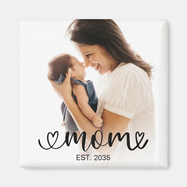 Íman Presente de Foto Estabelecido pela Mamãe (Frente)