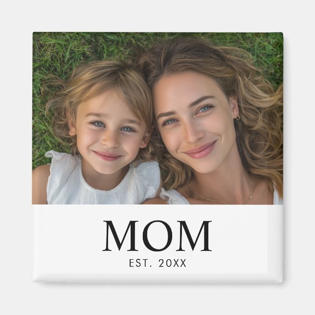Íman Presente de Foto Estabelecido pela Mamãe (Frente)