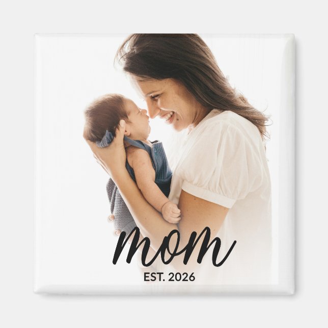 Íman Presente de Foto Estabelecido pela Mamãe (Frente)