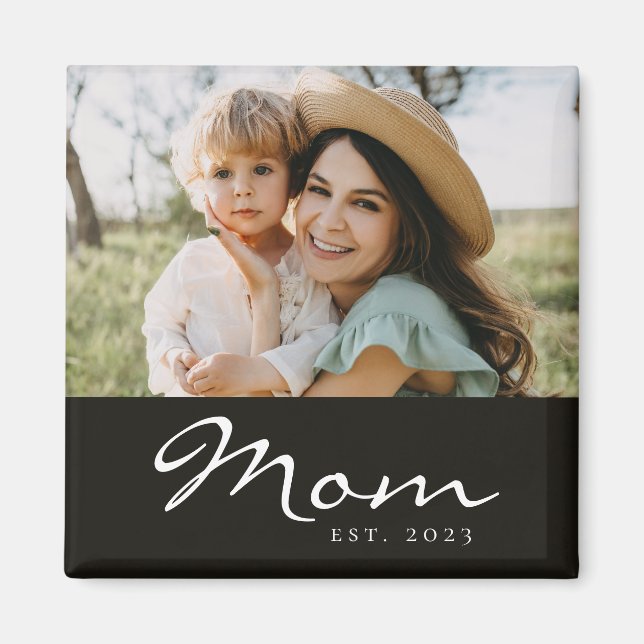 Íman Presente de Foto Estabelecido pela Mamãe (Frente)