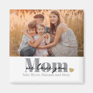 Íman Presente de Foto Nós Amamos Você Mamãe