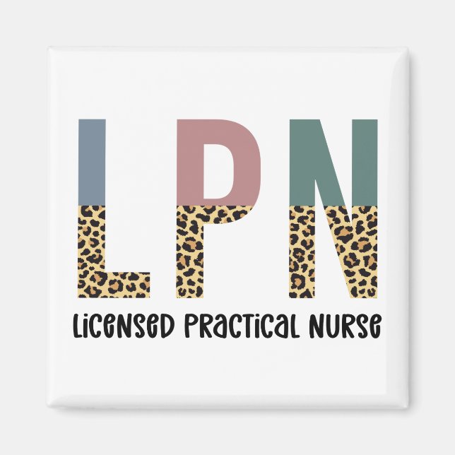 Íman Presente de Graduação LPN de Enfermeira Prática Li (Frente)