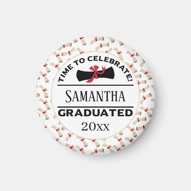 Íman Presente de Graduação Personalizada | Hora De Cele (Frente)