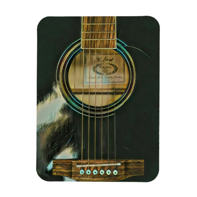 Íman presente de guitarra clássico para pai (Vertical)