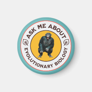 Íman Presente de Humor Nerd de Biologia da Evolução Div