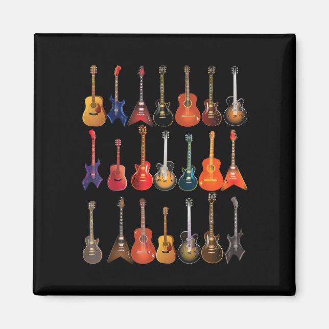 Íman Presente De Instrumentos Musicais De Pedra E Roll  (Frente)