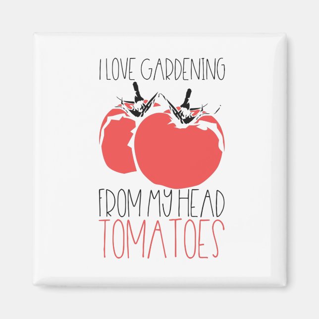 Íman Presente de jardinagem de tomate (Frente)