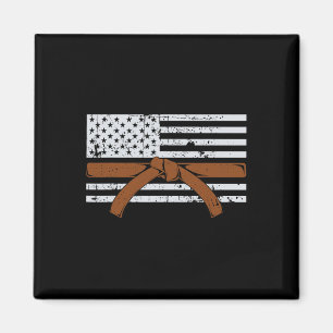 Íman Presente de Karatê da Bandeira Americana Lutador d