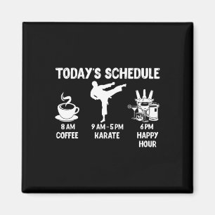 Íman Presente de Karate no Agendamento de Hoje - Gráfic
