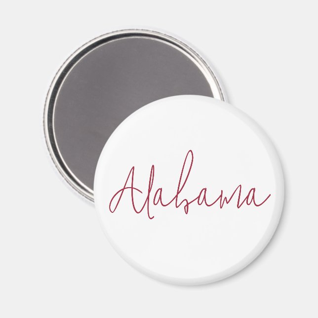 Íman Presente de Lembrança de Viagem do Alabama (Front/Back)