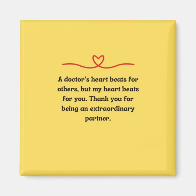 Íman Presente De Magnet Para Parceiro Médico (Frente)