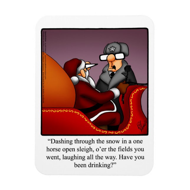 Íman Presente de magneta alegre dos Papais noeis engraç (Vertical)