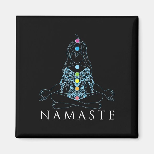 Íman Presente de Meditação de Yoga Namaste (Frente)