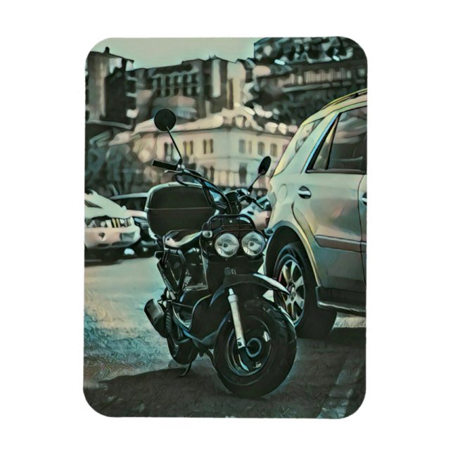 Íman Presente de motocicleta Vintage (Vertical)