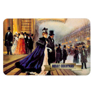 Íman Presente de Natal da Cena Parisiense de inverno Vi