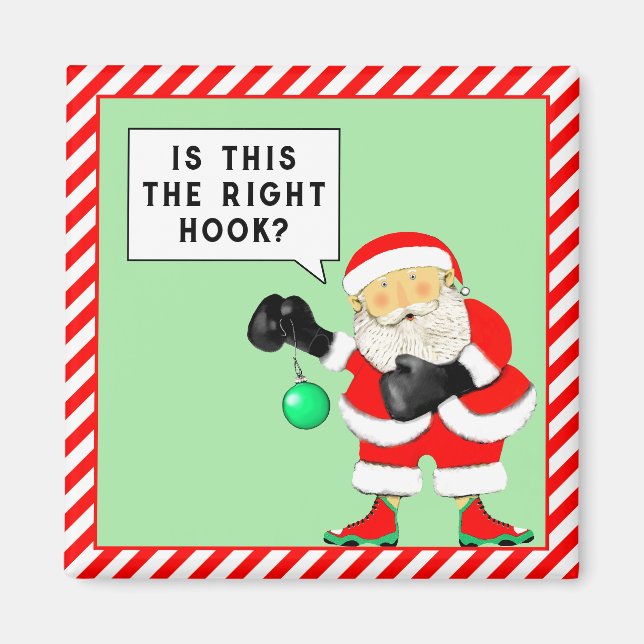 Íman Presente de Natal de Boxe para Encher Meias (Frente)
