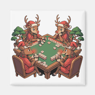 Íman Presente de Natal de Mahjong Engraçado do Rudo, o