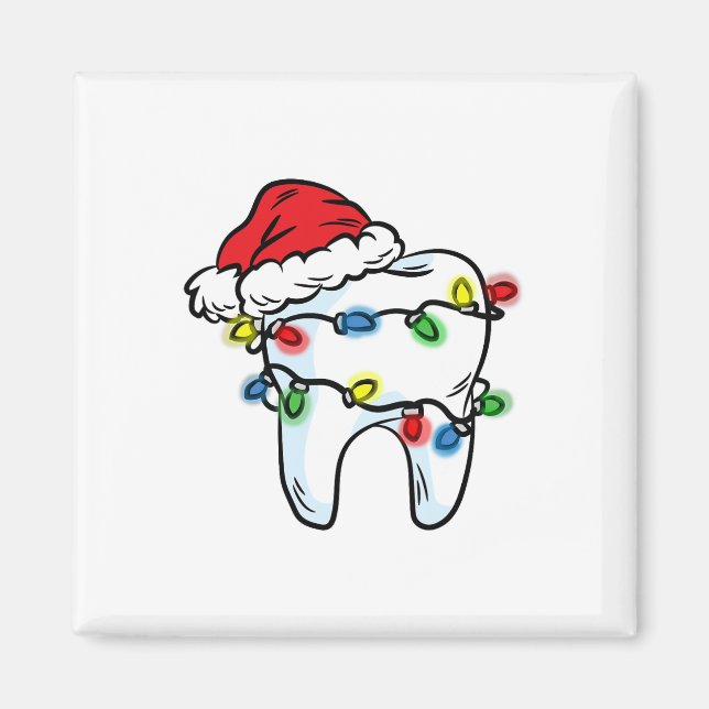 Íman Presente de Natal Luz Santa Dentista Higiene Denta (Frente)