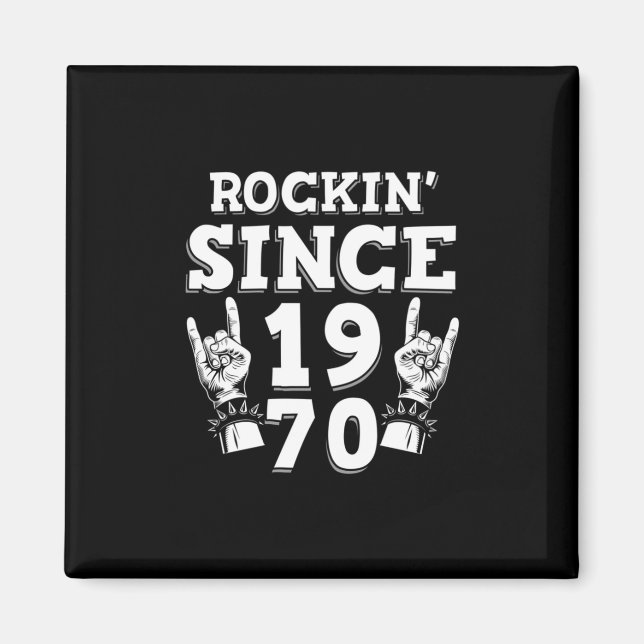 Íman Presente de Natal | Rockin Desde 1970 (Frente)