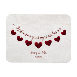 Íman presente de noivado para Parabéns de idiomas da Co