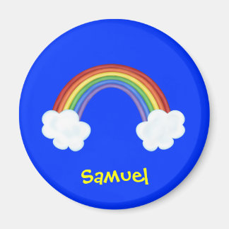Íman Presente de Nome Personalizado do Arco-Íris e Nuve