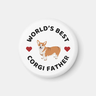 Íman Presente de Pai de Corgi do Mundo Todo