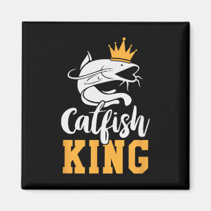 Íman Presente de pesca de peixe-gato-do-rei-Design Funn