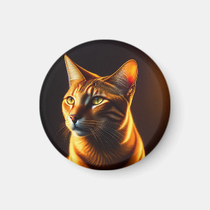 Íman Presente de pintura de rosto de gato bonito